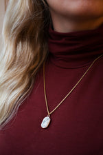 White Marble Long Necklace